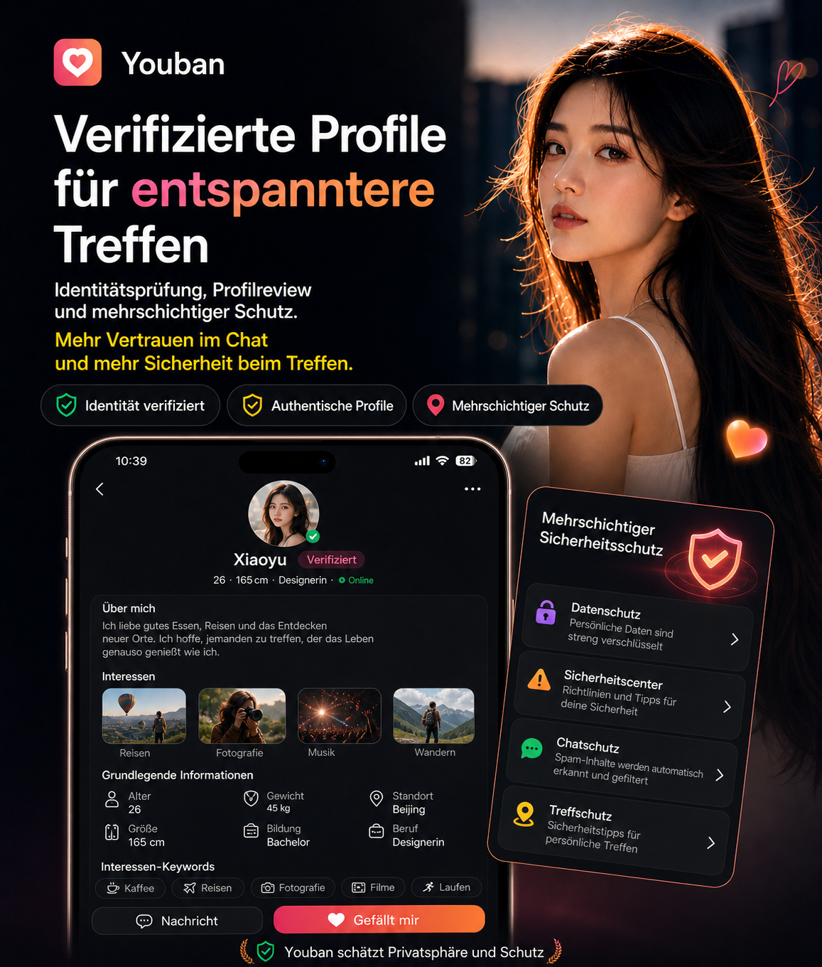 Verifizierte Profile für entspanntere Treffen
