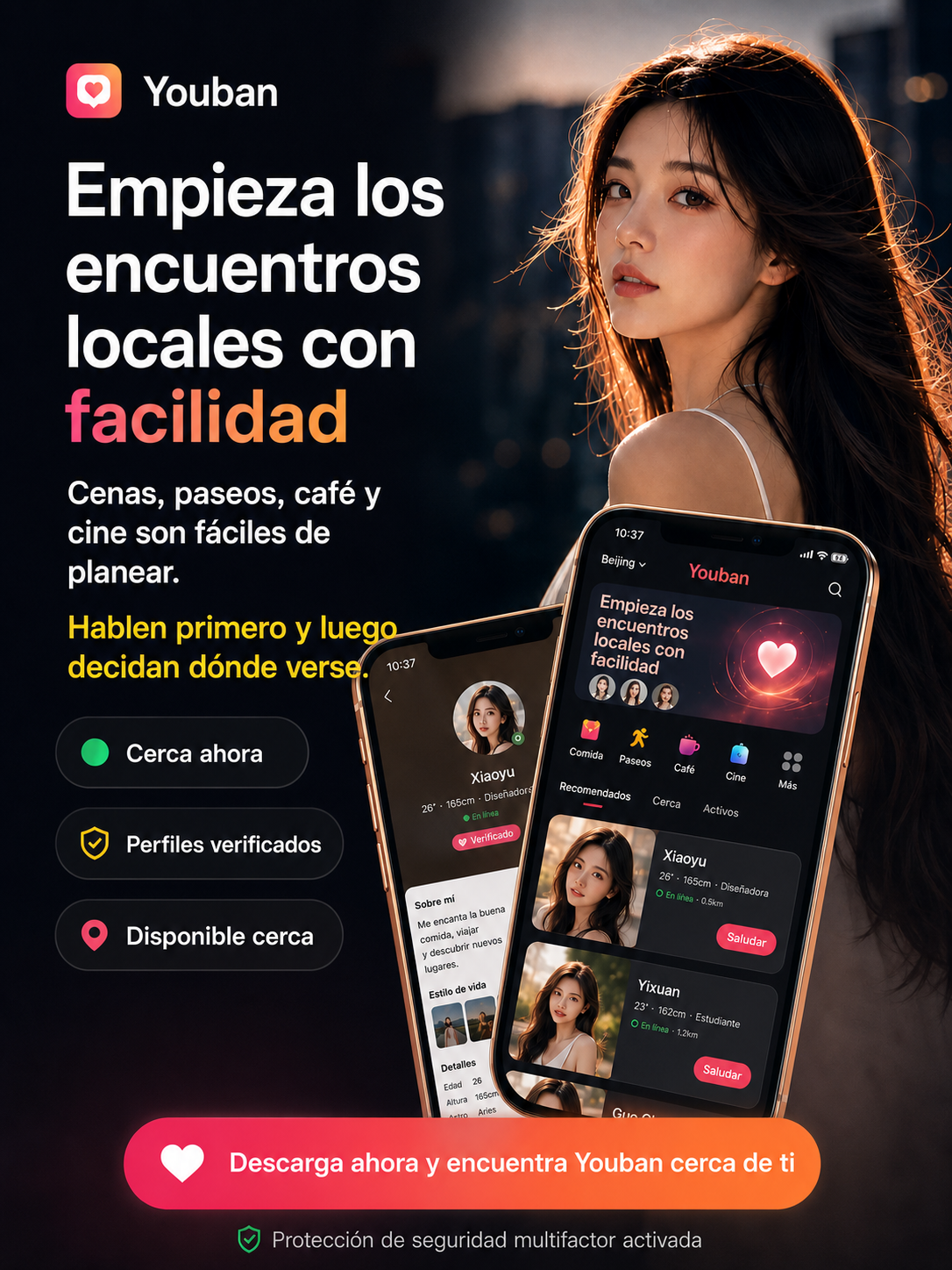 Interfaz de la app de Youban
