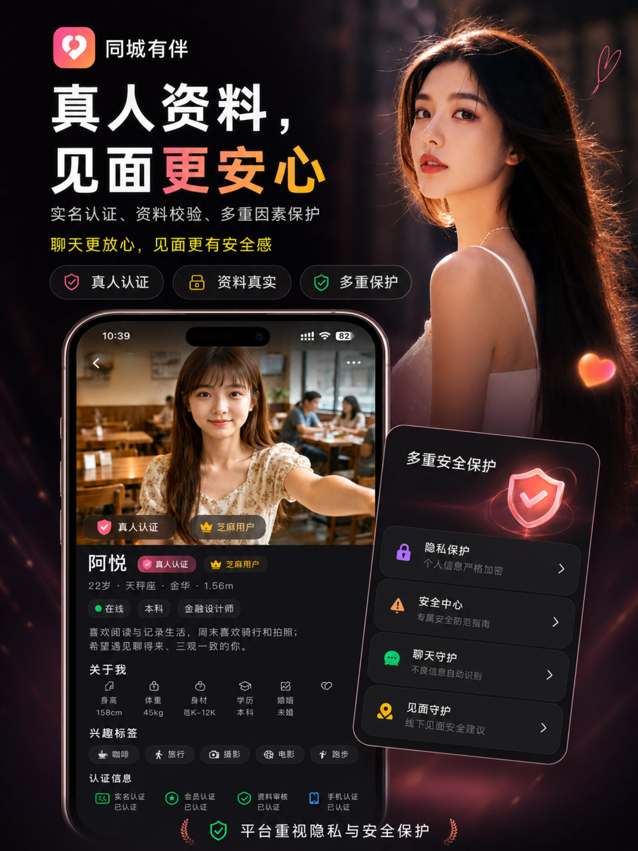 真人资料，见面更安心